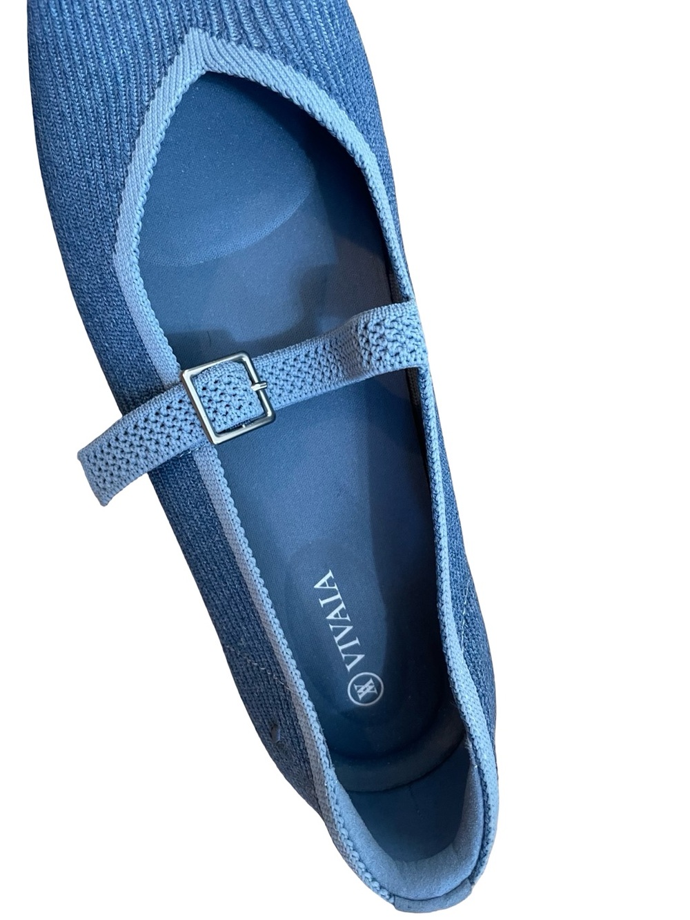 VIVAIA Square-Toe Margot Mary Jane Denim Blue - Picture 12 of 14